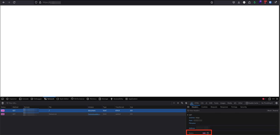 500 Internal Server Error