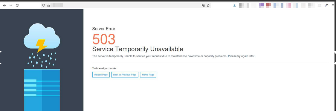 503 Service Temporarily Unavailable