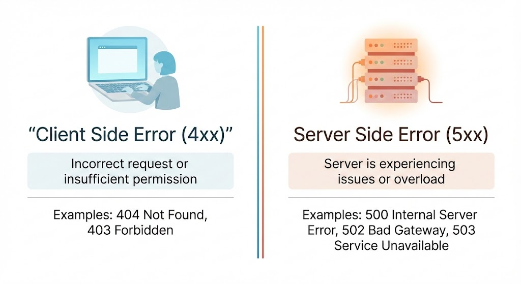 Error 4XX VS 5XX