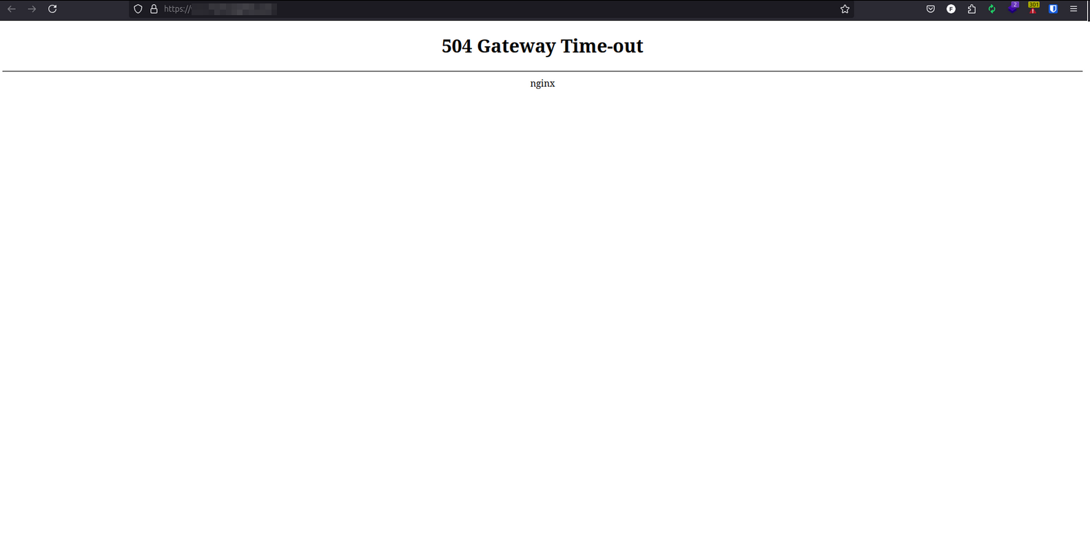 Error 504 Gateway Timeout