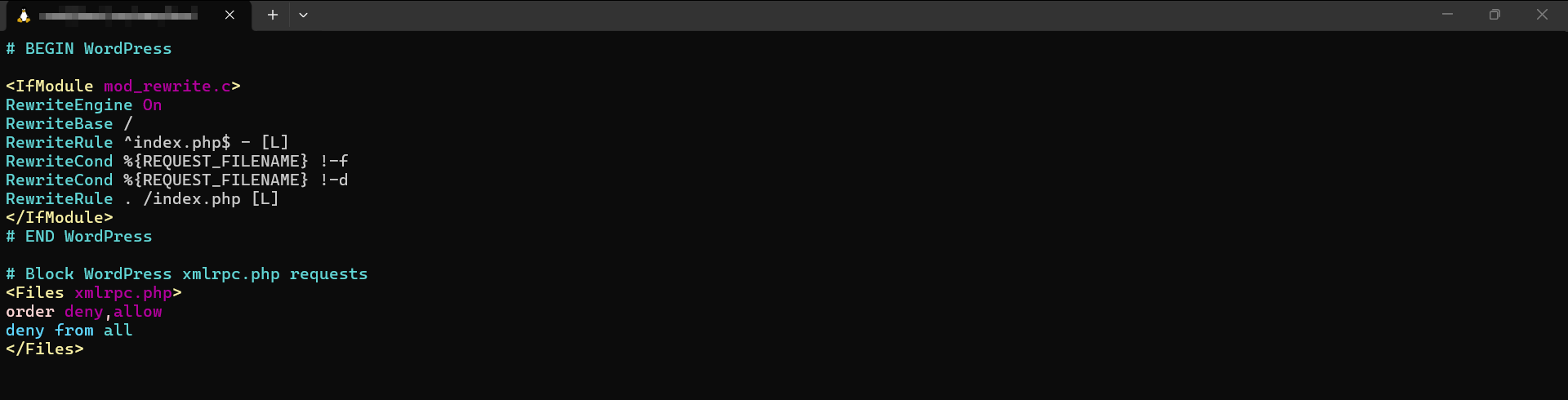 File .htaccess WordPress Apache