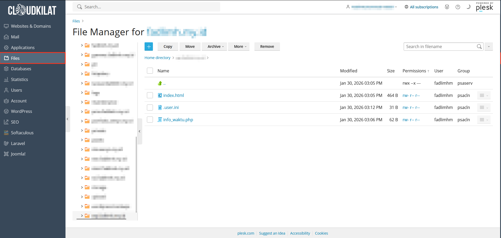 File Manager Kilat Hosting