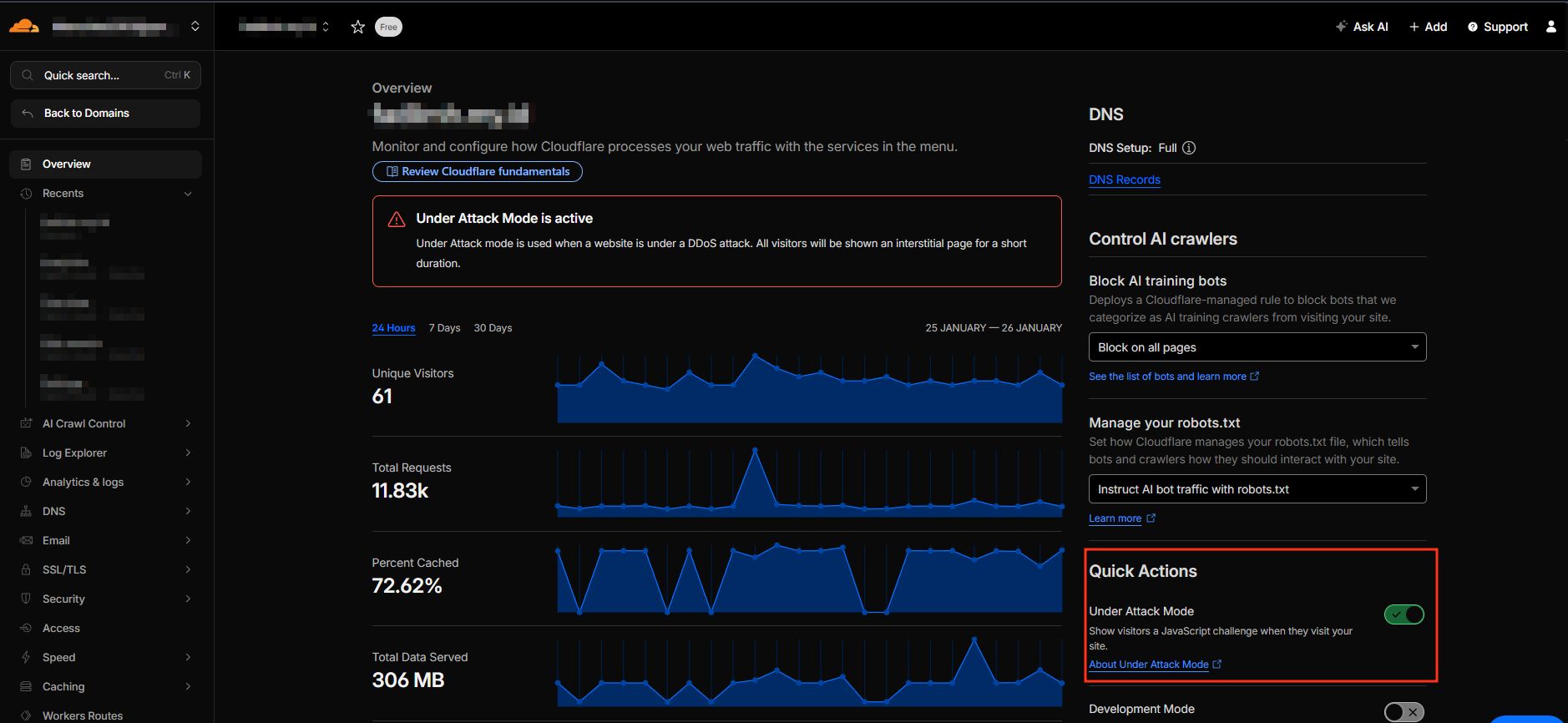 Under Attack Mode Cloudflare