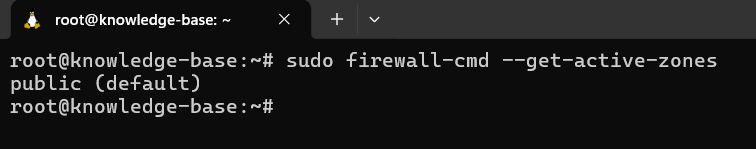 Cek Zone Aktif firewalld
