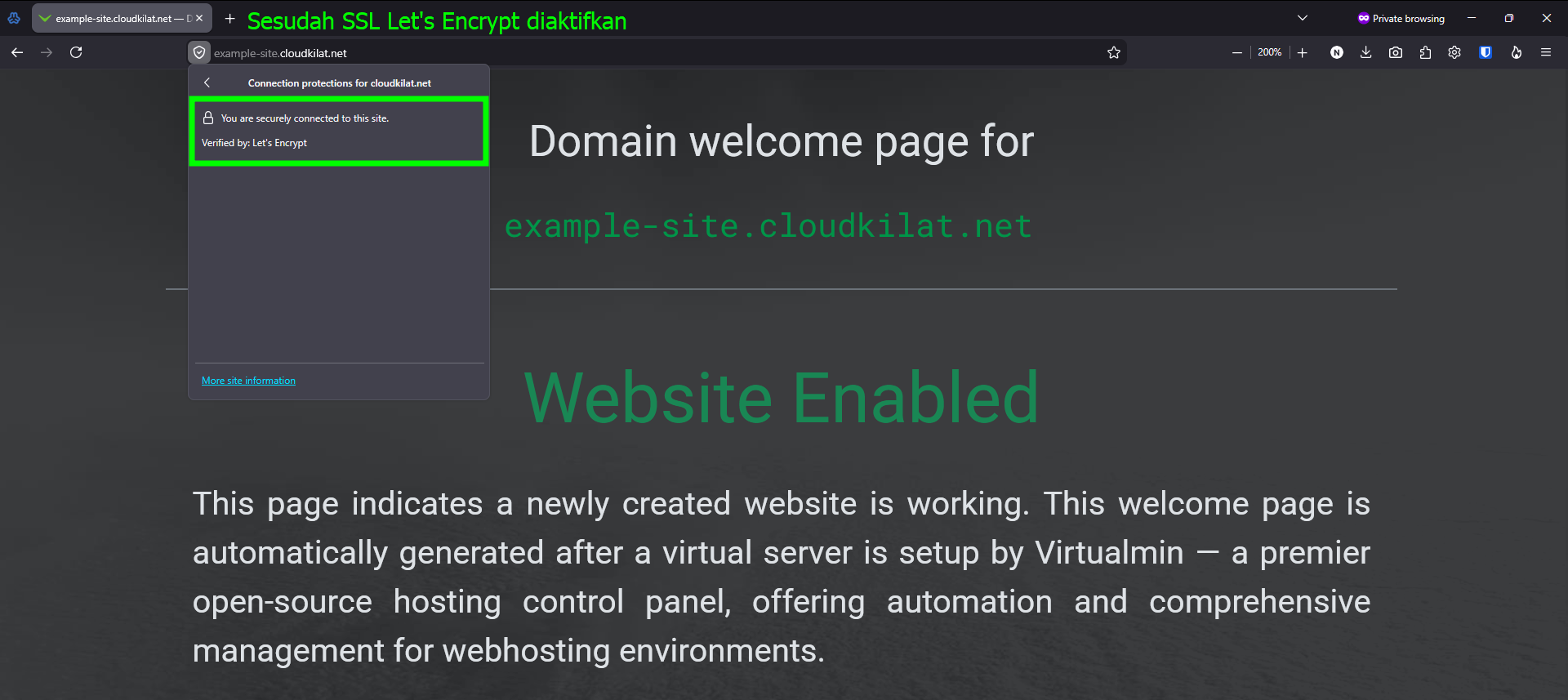 sesudah website mengaktifkan ssl