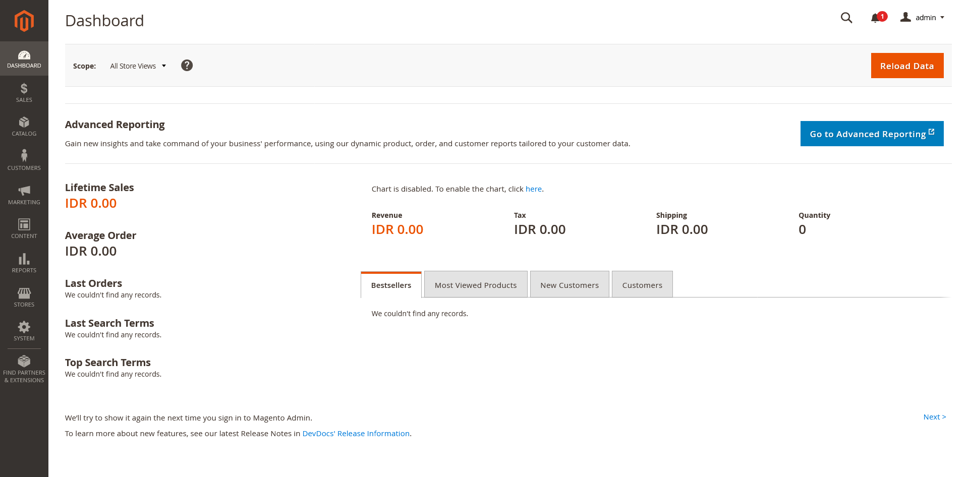 tampilan-dasbor-admin-magento