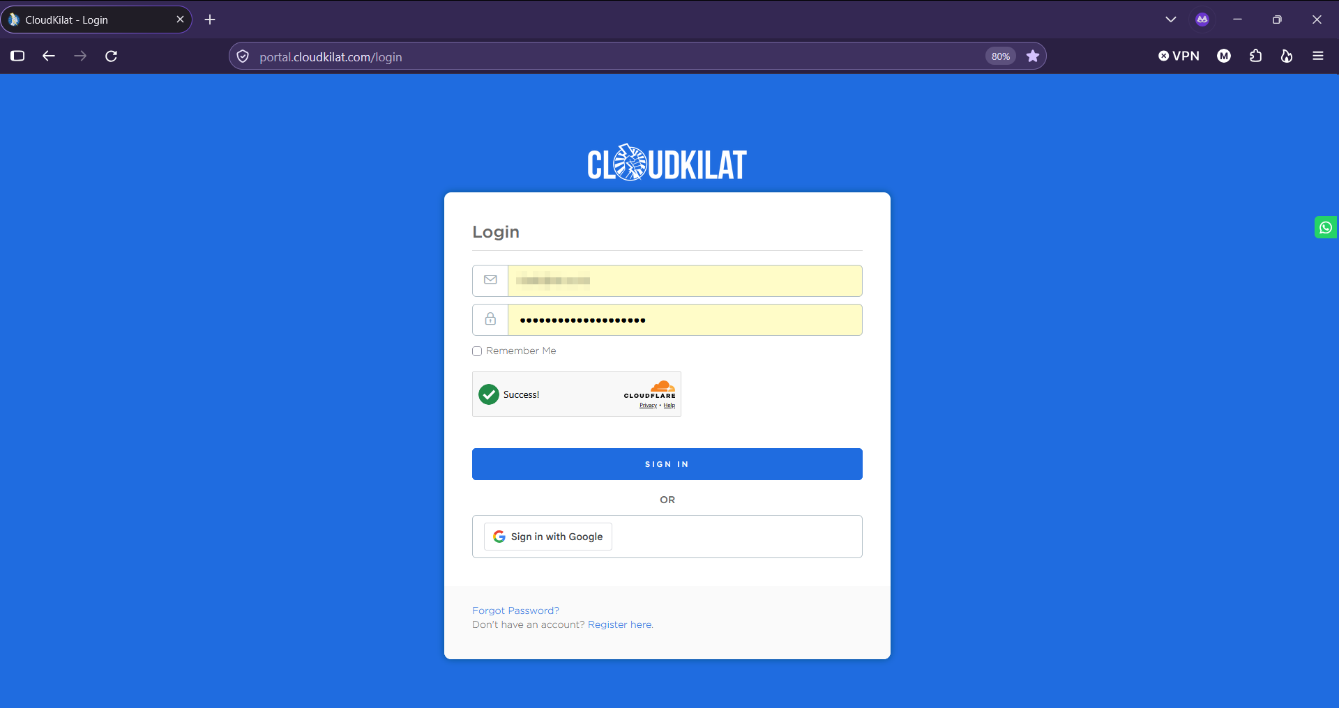 Login Portal CloudKilat