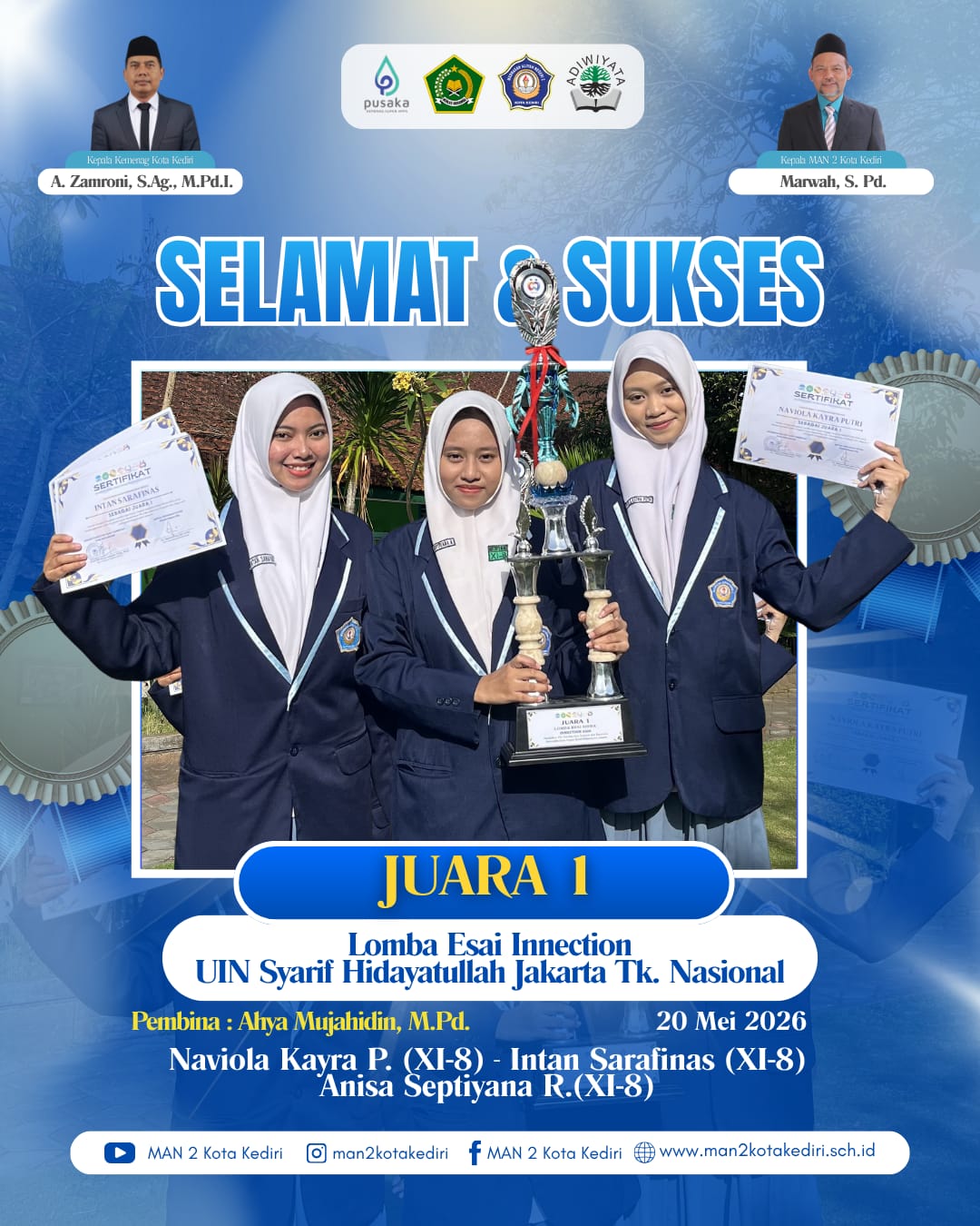 JUARA 1 LOMBA ESAI INNECTION UIN Syarif Hidayatullah Jakarta Tk. Nasional