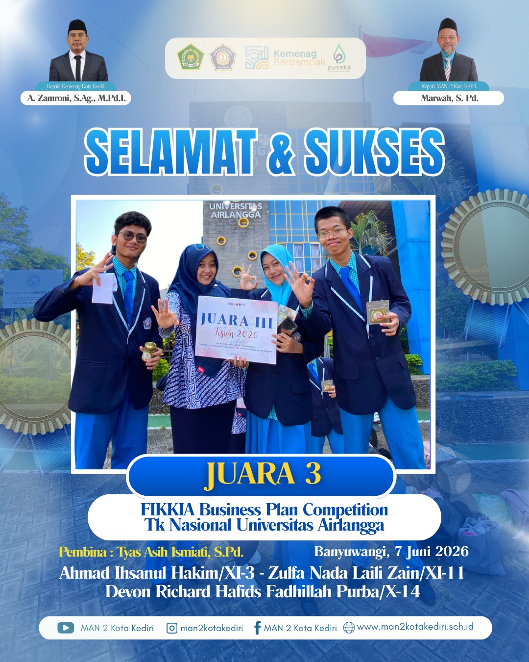 Juara 3 FIKKIA Business Plan Competition Tk Nasional Universitas Airlangga