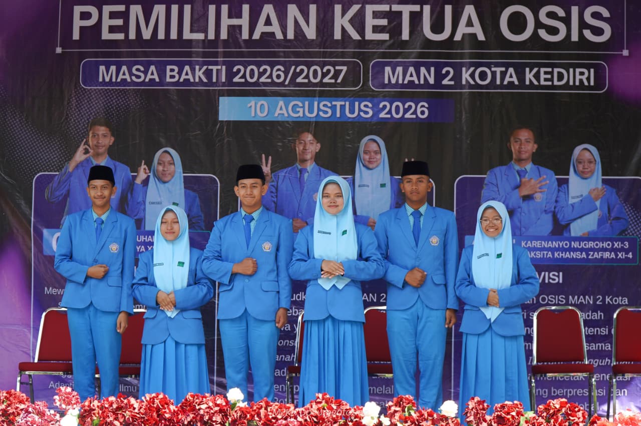 SUARA WARGA MADRASAH TENTUKAN PEMIMPIN BARU OSIS MAN 2 KOTA KEDIRI