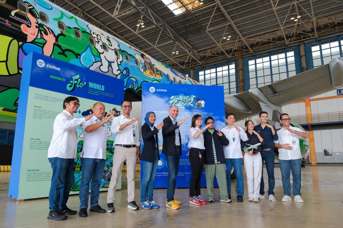 Citilink dan AQUA Hadirkan Livery “Semangat Gerak!” di Airbus A320