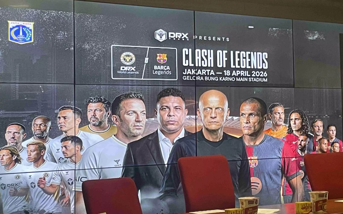 GBK Jadi Tuan Rumah Clash of Legends 2026, Barcelona Legends vs World Legends