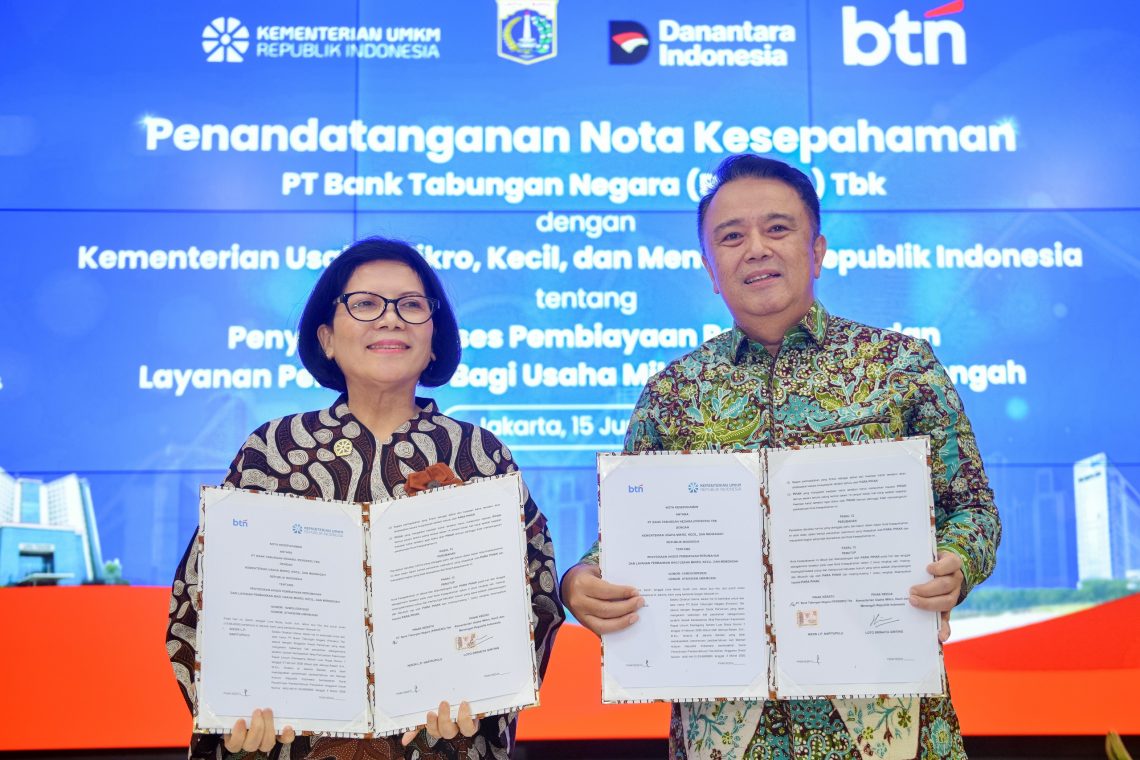 Perluas Layanan ASN dan UMKM, BTN Teken MoU dengan Pemprov DKI & Kementerian UMKM