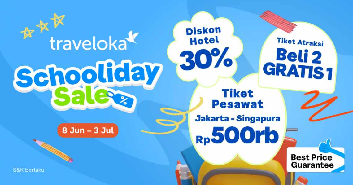 Traveloka Hadirkan Promo Schooliday Sale untuk Liburan Keluarga Lebih Hemat
