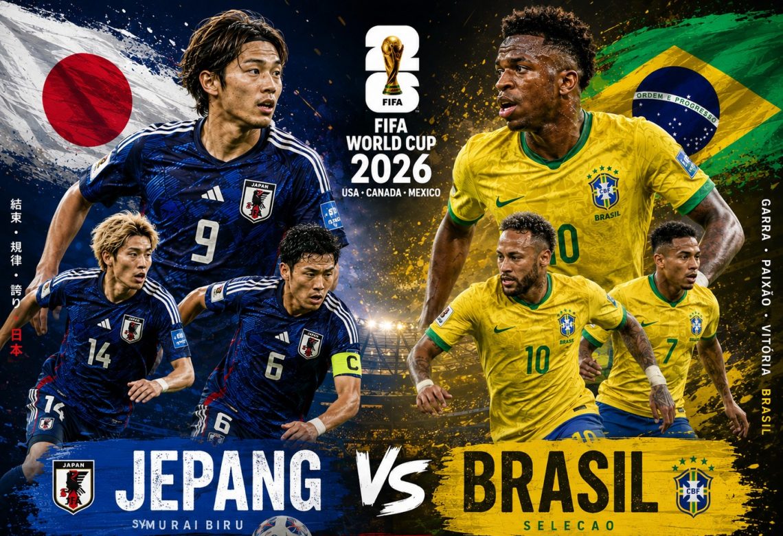Brasil vs Jepang di Piala Dunia 2026, Samurai Biru Andalkan Disiplin dan Permainan Alot