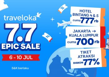 Traveloka 7.7 EPIC SALE Hadirkan Tiket Pesawat Mulai Rp700 Ribu