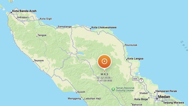 Gempa Dangkal Magnitudo 5,5 Guncang Aceh, BMKG Pastikan Tak Berpotensi Tsunami