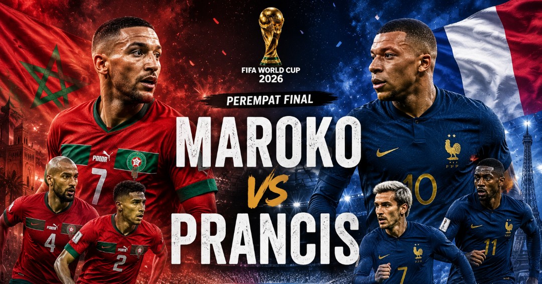 Perempat Final Piala Dunia 2026 Memanas, Prancis dan Maroko Saling Sikut Demi Semifinal