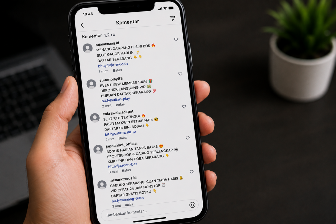 Terungkap! Begini Cara Bot Judol Membanjiri Kolom Komentar Media Sosial pada 2026