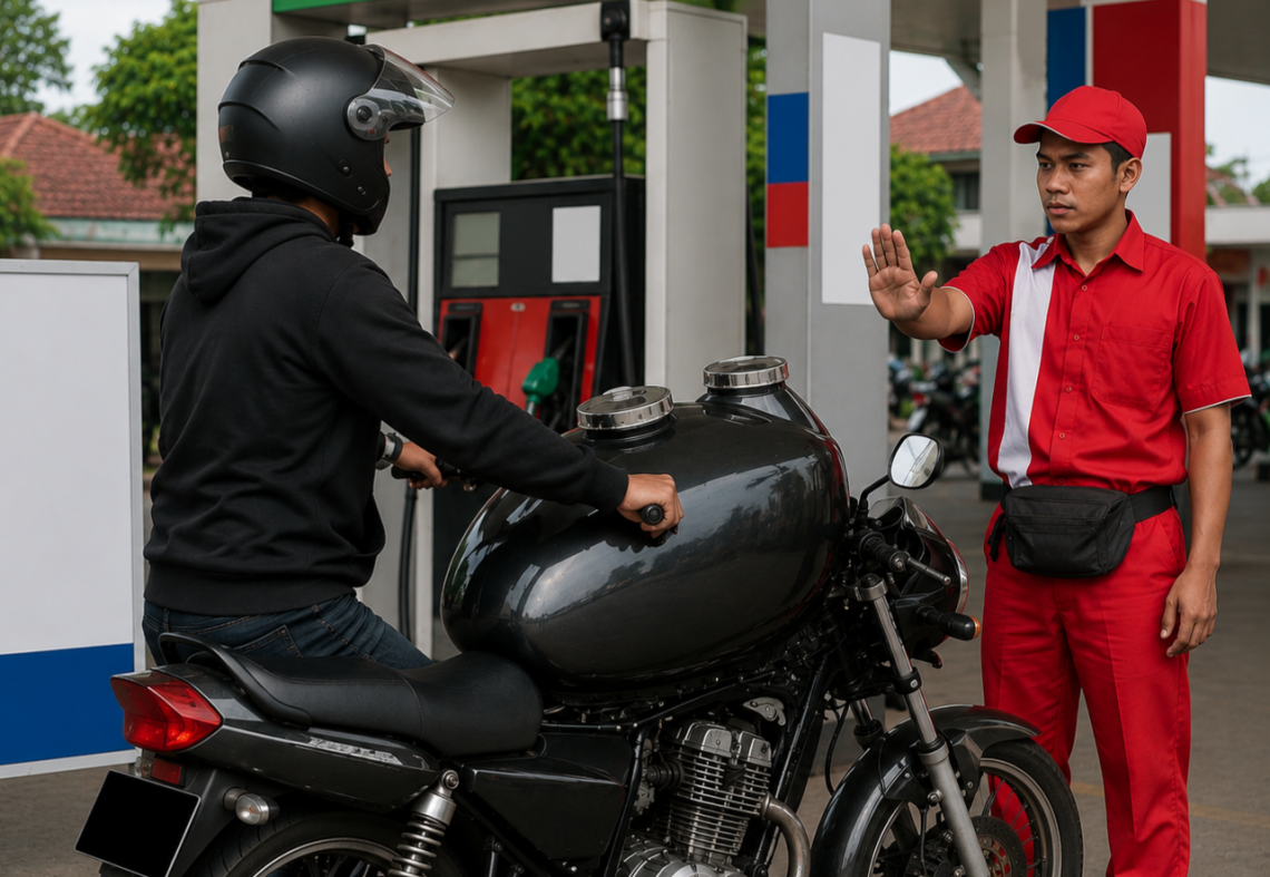 Pertamina Tegas! Motor Bertangki Modifikasi Tak Dilayani Beli Pertalite di SPBU