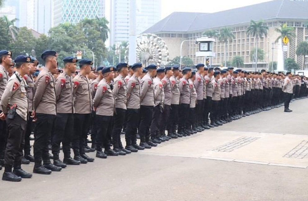 Demo Mahasiswa di Bundaran HI, Ribuan Personel Polda Metro Jaya Disiagakan