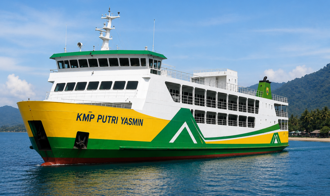 KMP Putri Yasmin Terbakar Saat Berlayar di Sekotong, Penumpang Dievakuasi