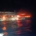 Kapal feri M/V June Aster terbakar di perairan Palawan, Filipina. Lima orang tewas dan puluhan lainnya masih dalam pencarian.