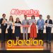 Jajaran Manajemen Guardian Indonesia dalam peluncuran MyGuardian Rewards. Pada sesi ini, dijelaskan secara detail program MyGuardian Rewards yang mencakup keanggotaan, pendaftaran, dan pengalaman pelanggan Guardian yang makin terintegrasi melalui omnichannel. Selain itu, dipaparkan pula fitur utama MyGuardian Rewards, seperti key benefits, poin, dan mekanisme redemption.