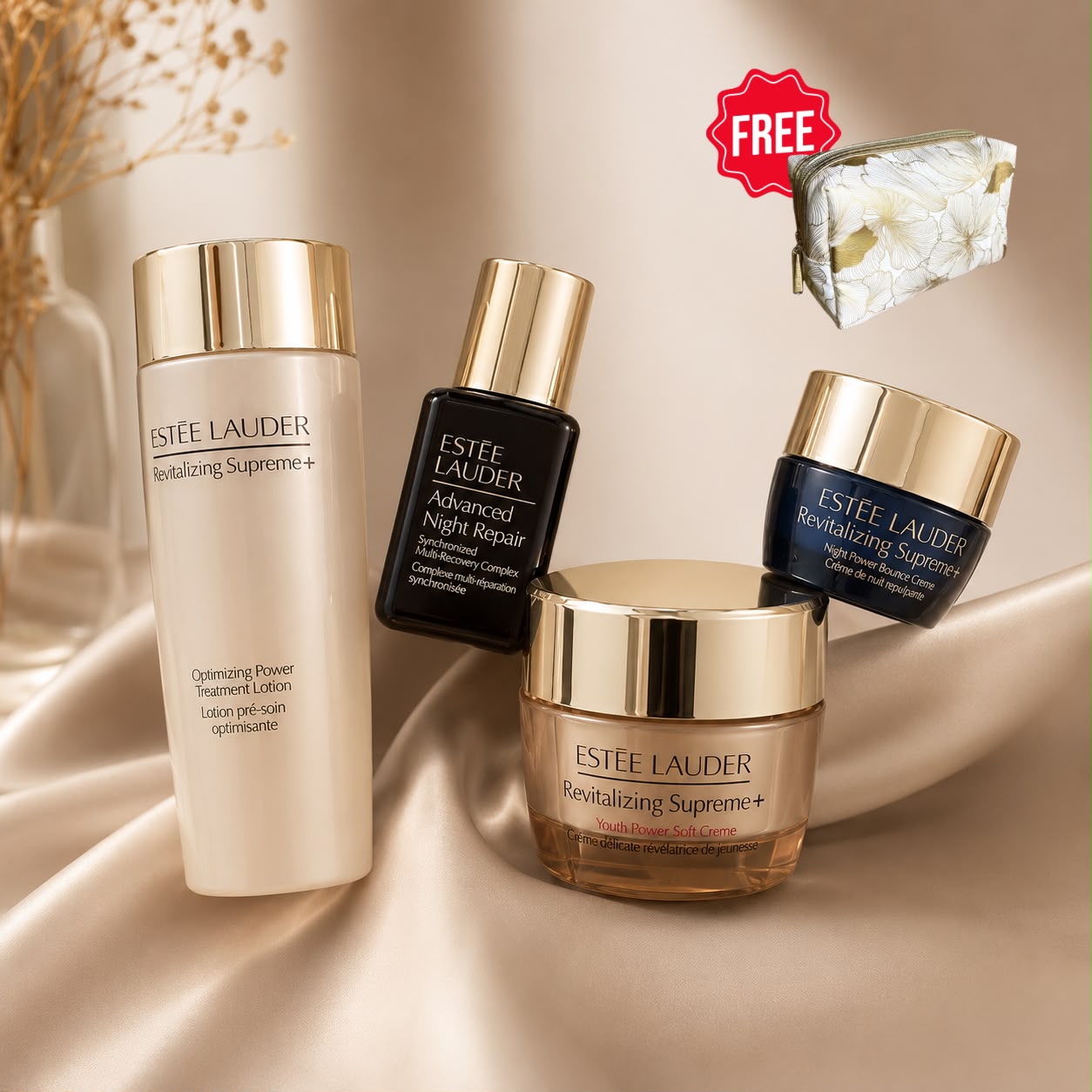 Estee Lauder Set S Isi 4 Free Pouch White Gold 1pcs