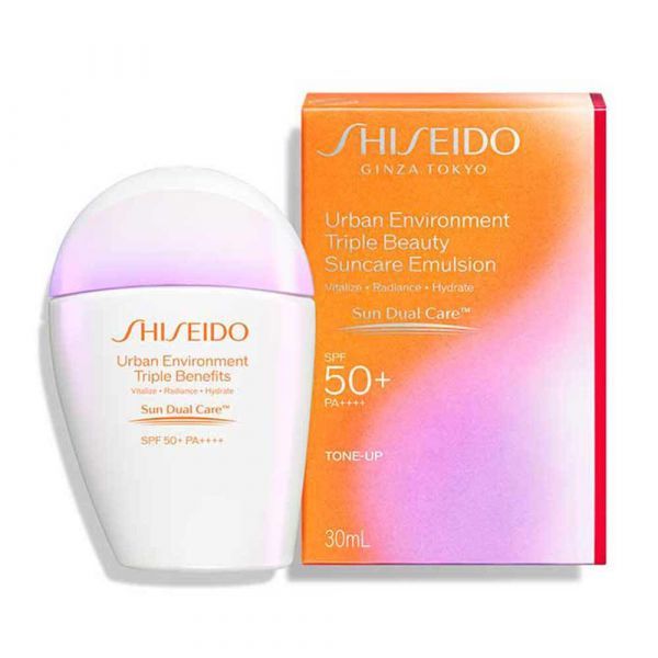 Shiseido Global Sun Care Urban Environment Triple Beauty Suncare Emulsion SPF50+ PA++++ 30ml