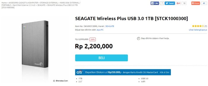 SEAGATE Wireless Plus