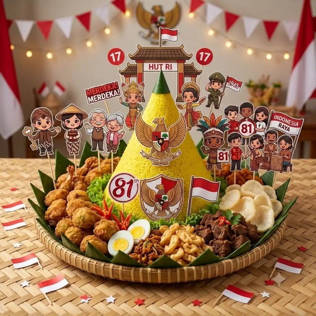 Tumpeng Kemerdekaan: Simbol Syukur, Persatuan, dan Doa untuk Indonesia