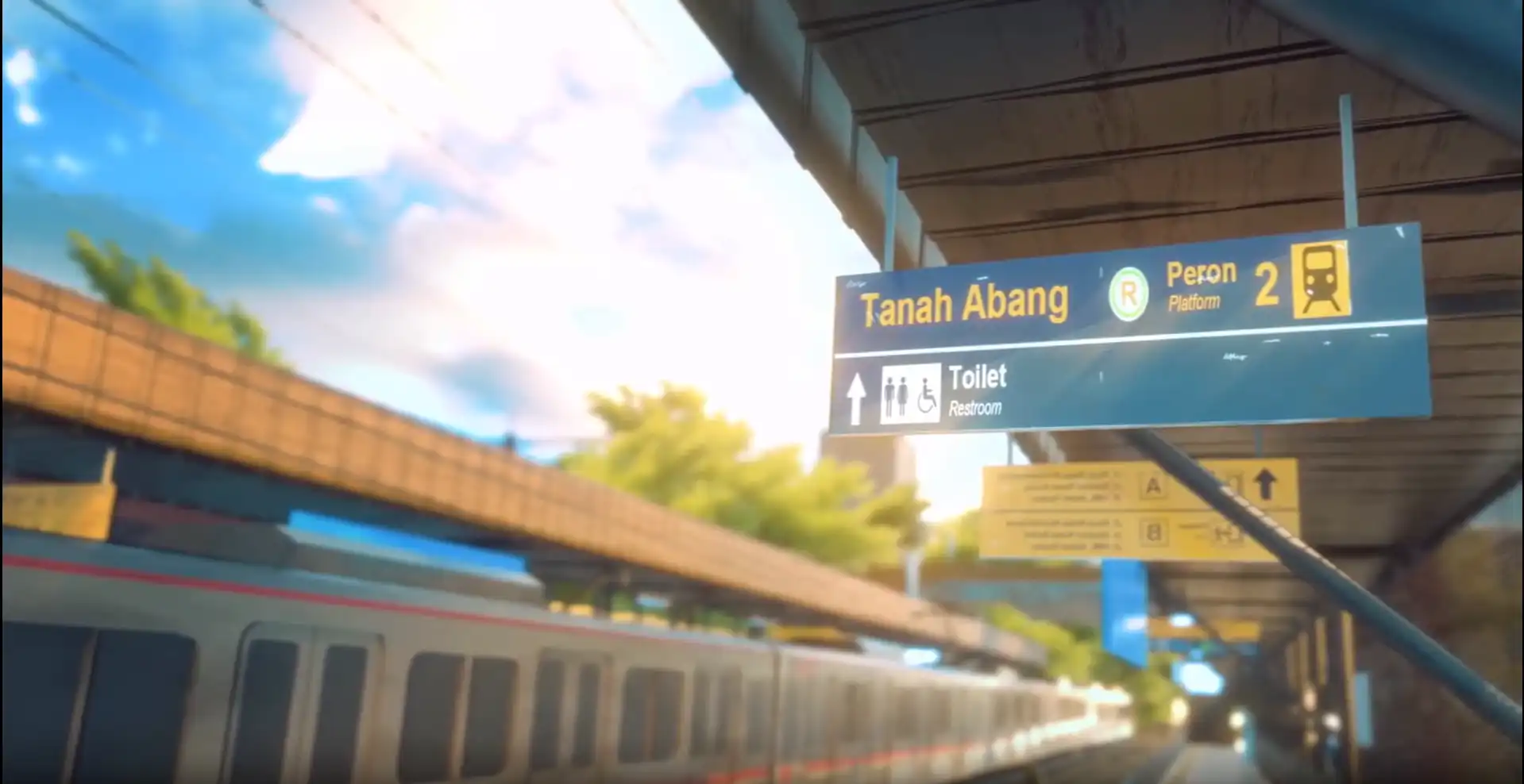 Saat Stasiun Tanah Abang Disulap Menjadi Latar Anime yang Memukau