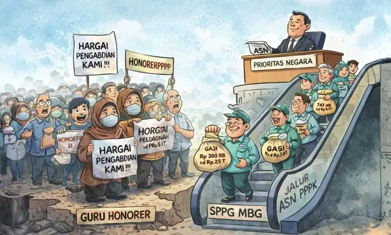 Ironi Kebijakan Pemerintah Prioritaskan Gaji  SPPG Dibandingkan Guru Honorer