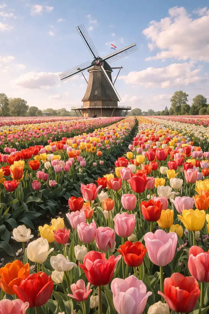 Menjelajahi Keindahan Kebun Tulip, Ikon Wisata Wajib di Belanda