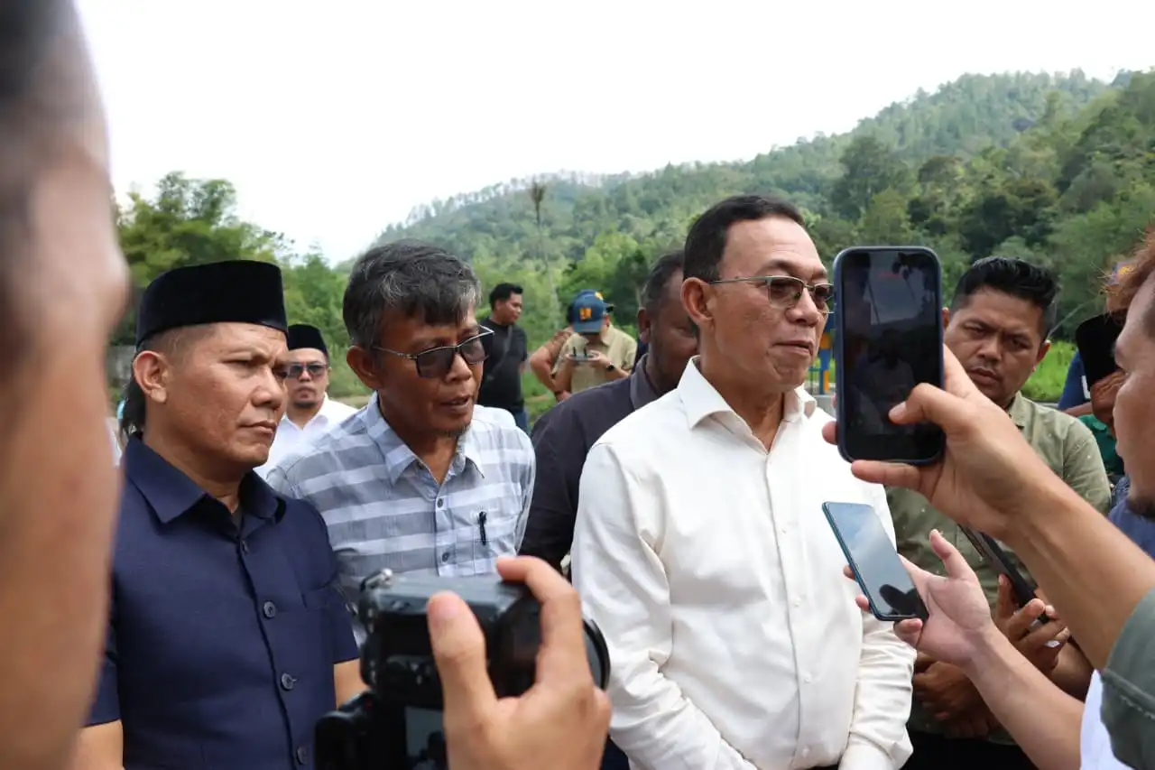 Bendungan Batu Tunggal Diresmikan, Rp1,2 Miliar APBD Tapsel Kembali Alirkan Air ke Sawah Warga