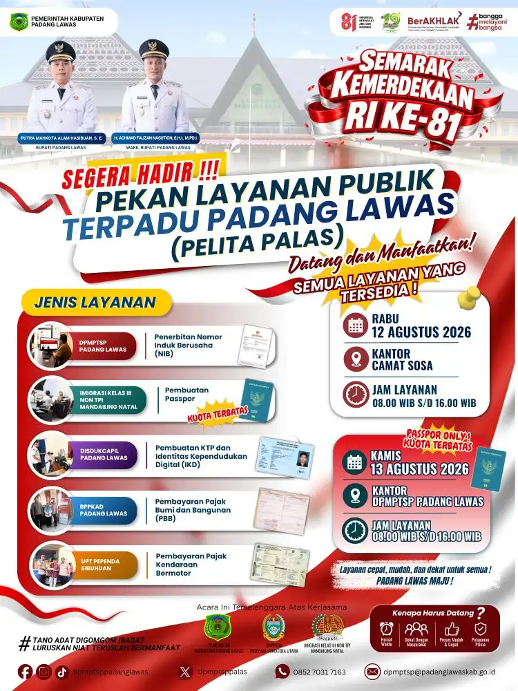 Ayo Hadiri! Layanan NIB, KTP, Pajak Dan Paspor Sapa Warga Sosa Sekitar