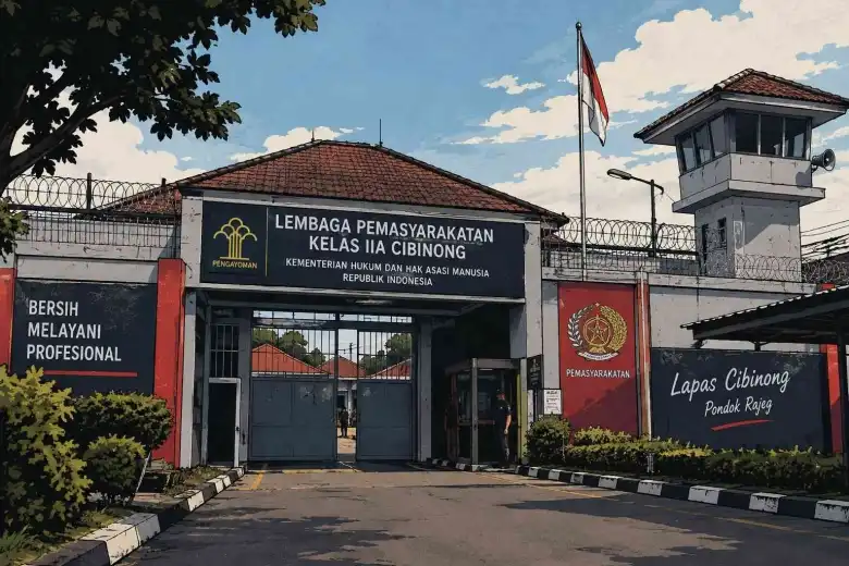 Pengetatan Pintu Utama Pengamanan Lapas Cibinong Pasca-Skandal Bangunan Non-BMN