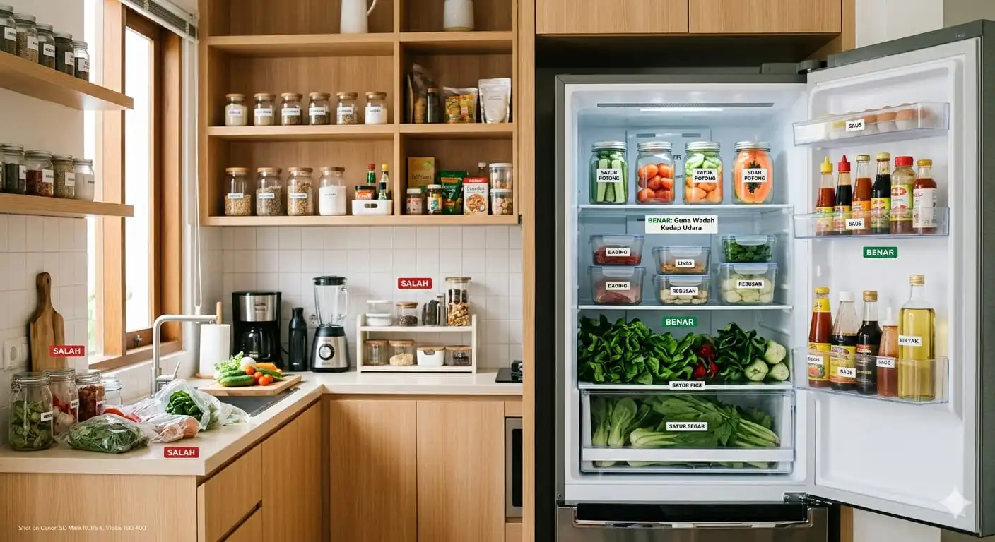 Beberapa Kesalahan Menata Dapur yang Bikin Makanan Cepat Basi dan Terbuang