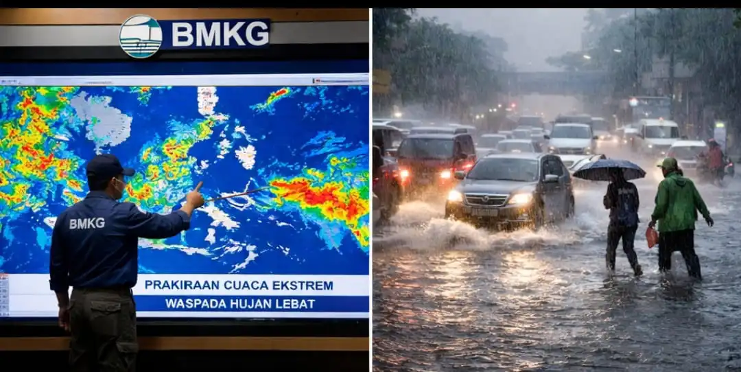 Cuaca Ekstrem Belum Selesai, Hujan Sangat Lebat Diprediksi Terjadi Sepekan ke Depan