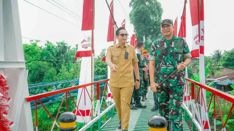 Pangdam I/BB dan Wali Kota Medan Resmikan Jembatan Penghubung Medan Polonia-Johor dan Maimun