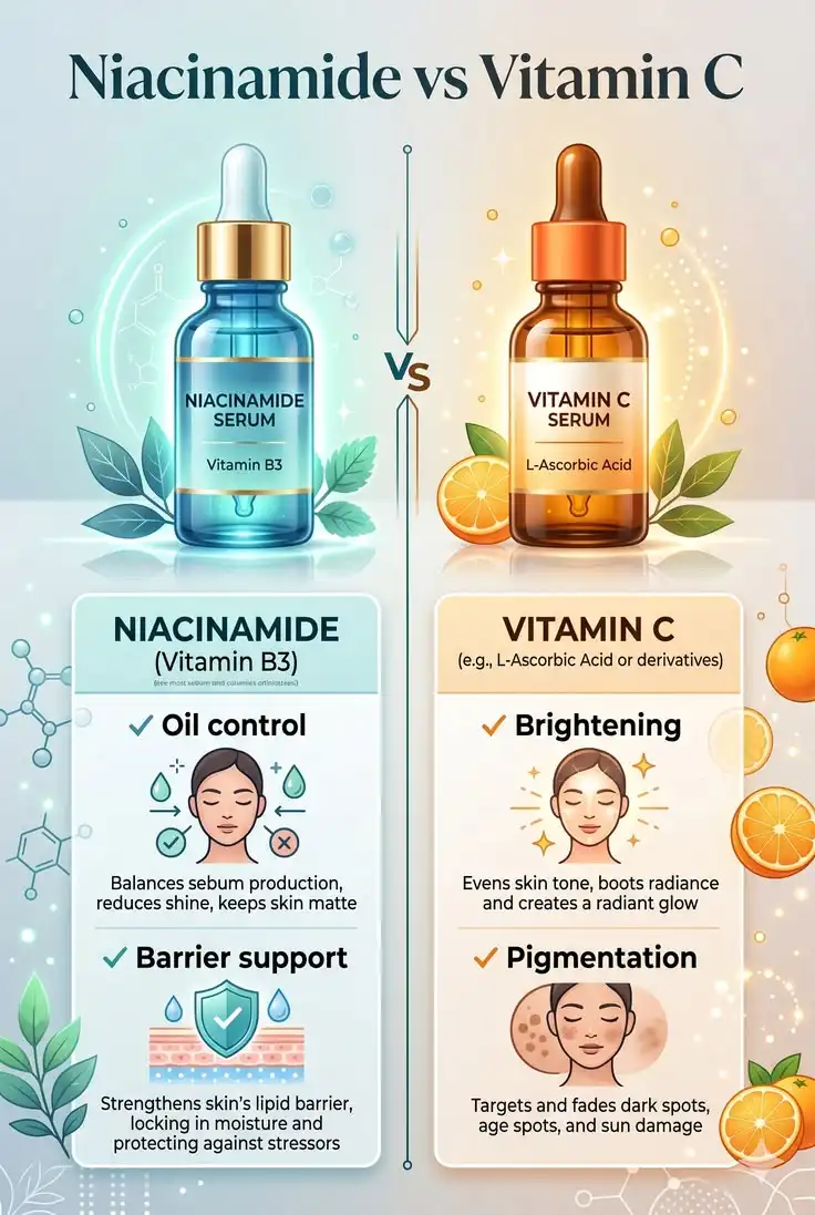 Niacinamide atau Vitamin C, Mana yang Cocok untuk Kulit Anda?
