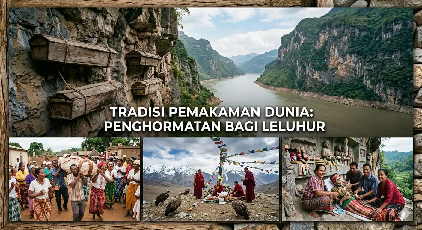 Tradisi Menggantung Peti Mati hingga Menggali Kembali Jenazah, Pemakaman Paling Unik di Dunia.