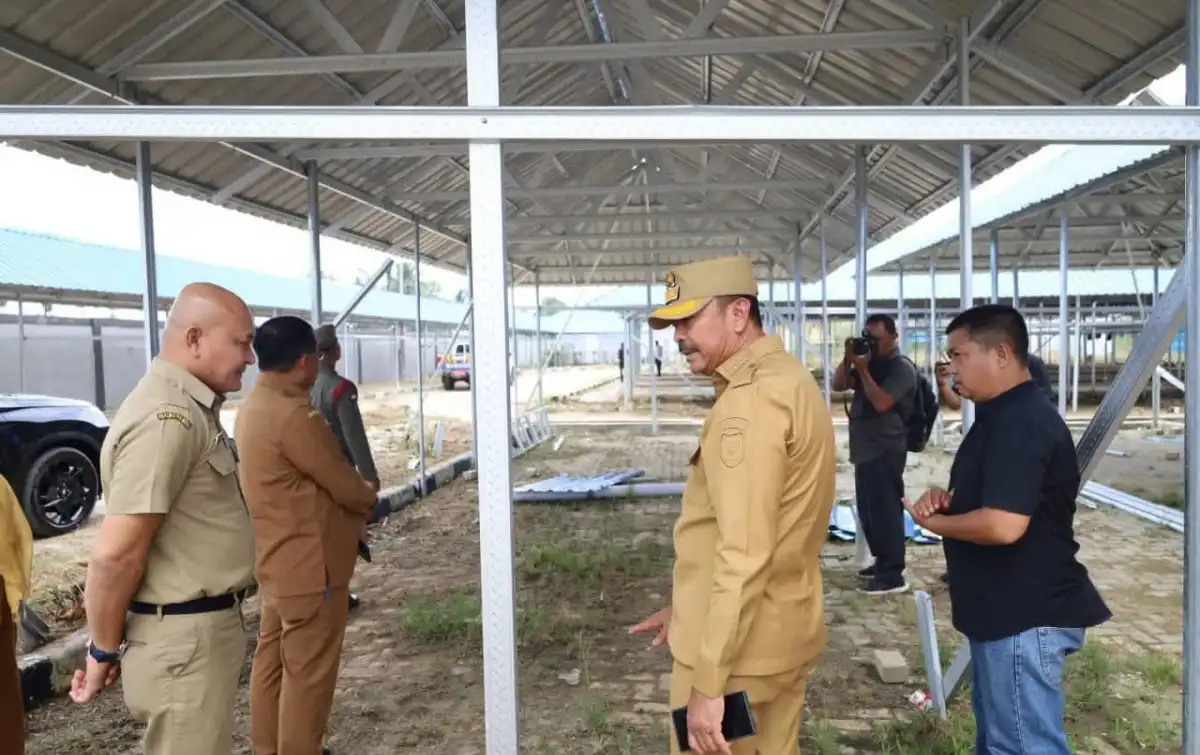 Pembangunan 660 Los Pasar Baru Panyabungan Hampir Rampung, Siap Difungsikan Januari 2026