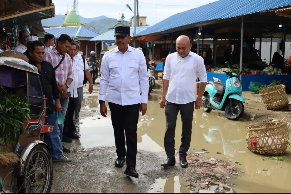 Bupati Madina Tinjau Pasar Baru Panyabungan, Fokus Benahi Air Bersih dan Drainase