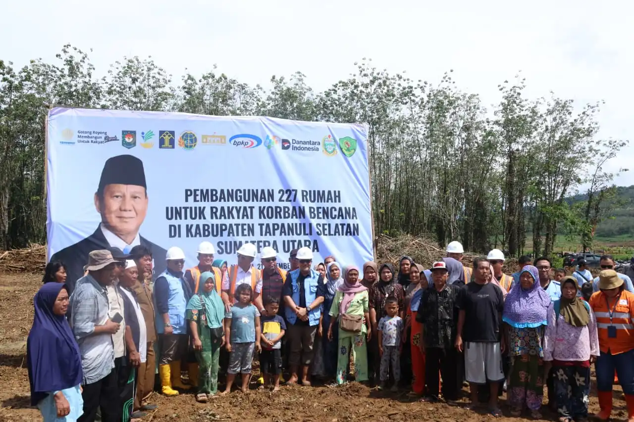 Kementerian PKP Mulai Bangun 227 Huntap di Tapsel, Bupati: Negara Hadir Bangun Harapan Warga