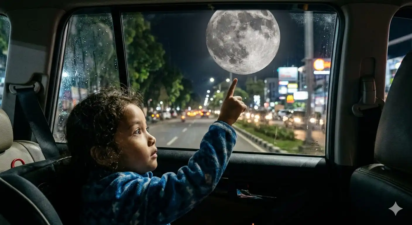 Kenapa Bulan Terlihat Seperti Mengikuti Kita Saat di Jalan?