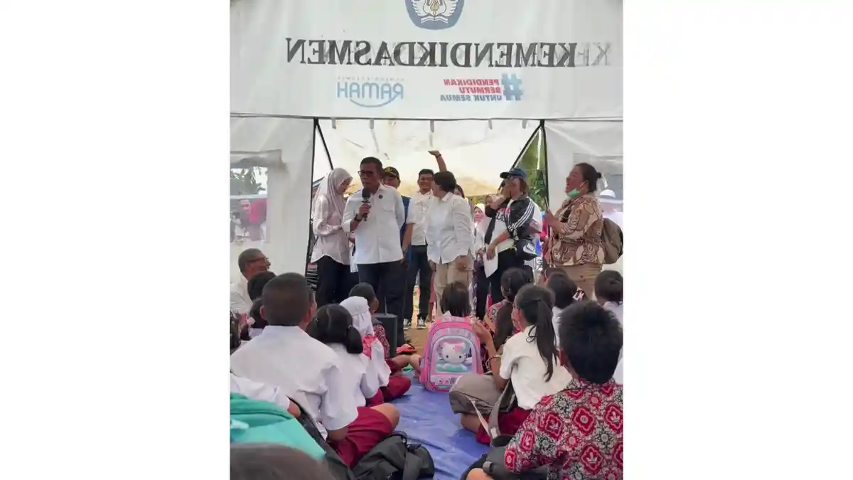 Ratusan Siswa Tapanuli Tengah Belajar di Tenda Pengungsian, Sekolah Semi Permanen Segera Dibangun