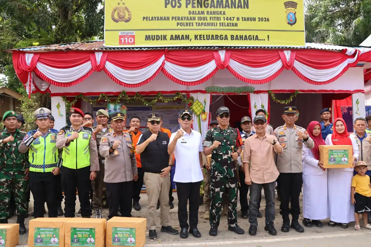 Forkopimda Tapsel Tinjau Pos Pengamanan Lebaran, Pastikan Mudik Idul Fitri 1447 H Aman dan Lancar