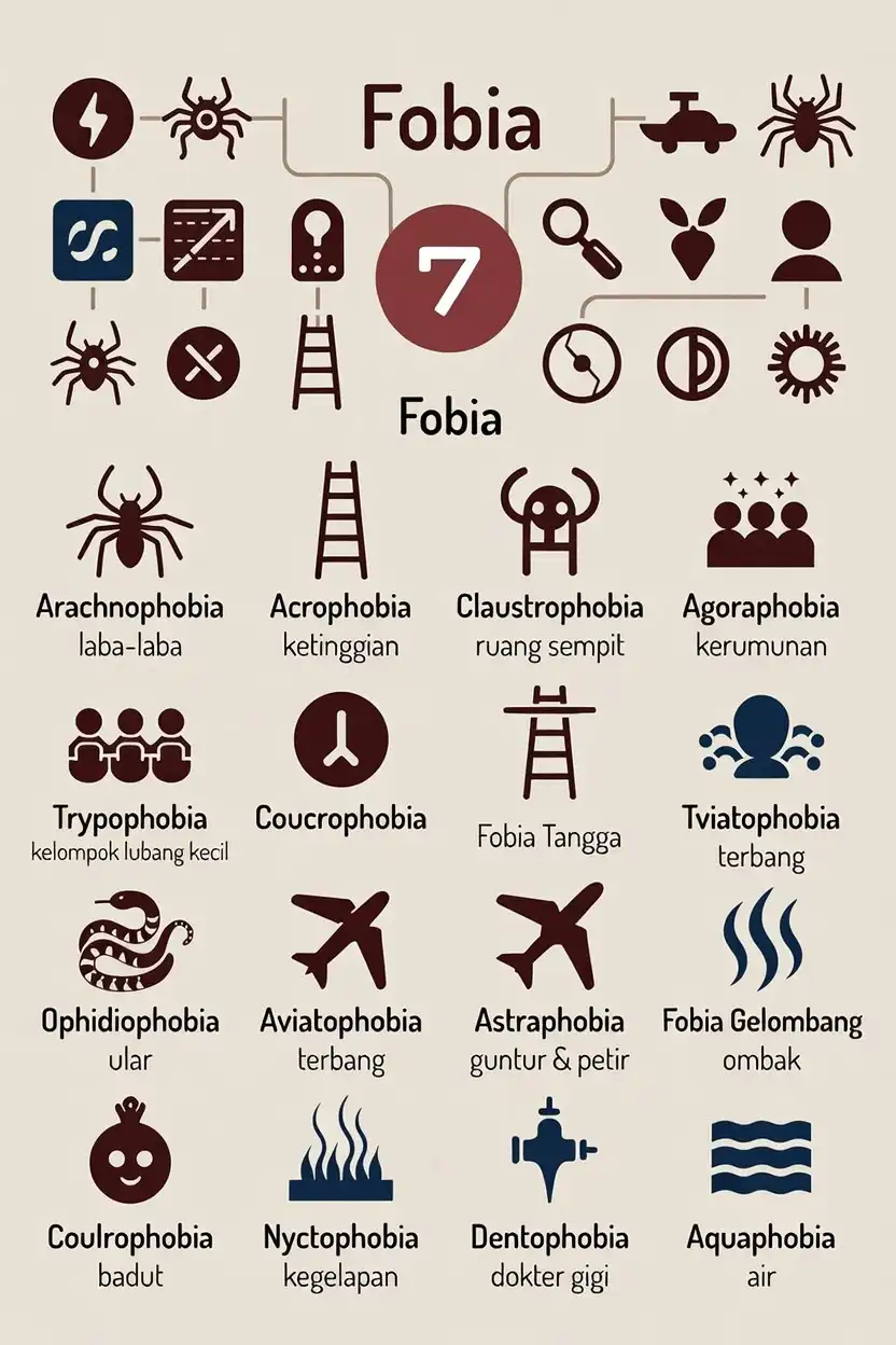  Fobia- Ketakutan Berlebihan Yang Banyak Jenisnya. 